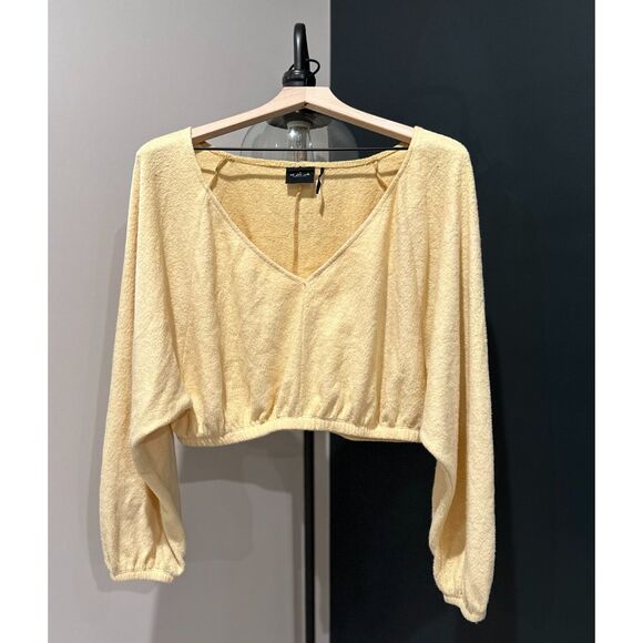 Urban Outfitters Out From Under Cropped V-Neck Pullover - Picture 1 of 10
